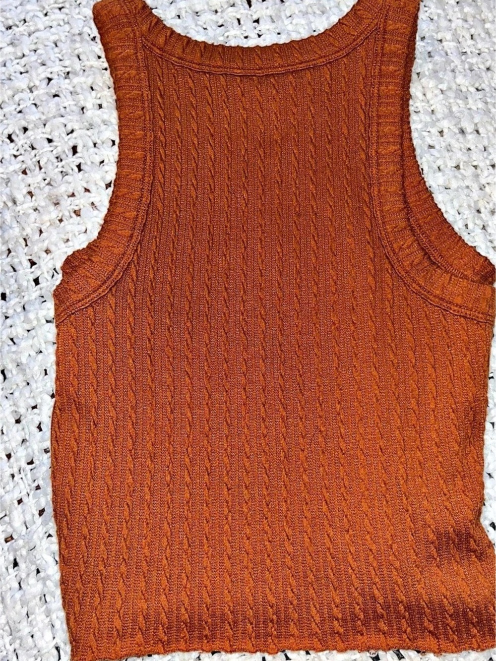 Arizona Jean Co. Ribbed Tank Top in Brown Medium